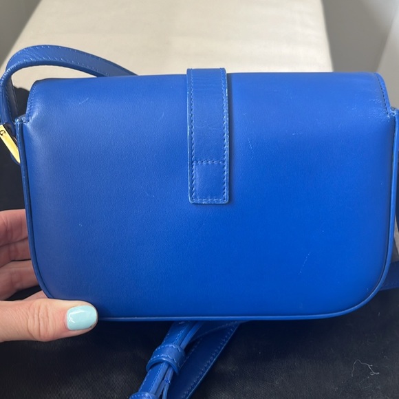 Saint Laurent Small Universite Crossbody Bag in Blue Leather - Picture 8 of 14